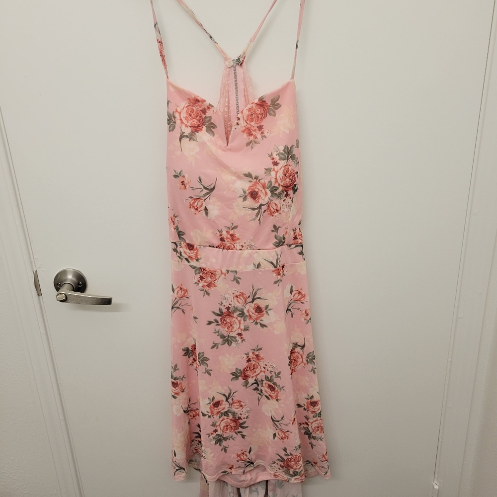 Spring open back strappy dress